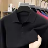 Moda masculina no atacado: suéter de malha popular com gola dobrável e mangas compridas, nova camisa básica lisa casual de outono e inverno para homens
