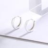 Pendientes de plata de ley con hebilla para oreja, estilo coreano, personalizados, sencillos, para mujer, con hueso en la oreja, elegantes, con clip para oreja, de 999 pies, con arco a juego.