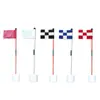 Conjunto de Bandeira e Copo de Buraco de Golfe em Plástico com Mastro de Bandeira Destacável de Duas Seções, Bandeira Alvo para Putting no Campo, Superfície Quadriculada