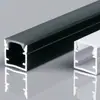 Carcasa de lámpara lineal LED ranura lineal de aluminio empotrada oculta lámpara de gabinete lámpara de barra de luz dura con ranura para lámpara de perfil U abierto