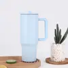 Taza de Hielo Big Mac de 40 oz Transfronteriza Gran Capacidad Termo con Popote Doble Capa Almacenamiento en Frío Acero Inoxidable 304 Taza para Coche