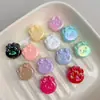 Placas Acrílicas de Colores UV Cabeza de Gato de Dibujos Animados Colgante/Pulsera con Cuentas Llavero Cadena para Teléfono Materiales