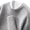 Suéter de Cachemira Baicai de Terciopelo con Cuello Redondo Bajo para Hombre, Jersey de Punto Casual de Negocios, Capa Base de Punto, Suéter Nuevo de Lana Otoño Invierno