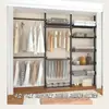 Arara de Roupas de Chão ao Teto Sem Furos, Rack de Armazenamento para Sala de Estar, Haste de Suporte para Varanda Quarto, Rack Combinado para Guarda-Roupa