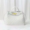 Bolso tote de diseño de nicho de moda, nudo metálico, tejido de cuero, hombro, portátil, gran capacidad, piel de vaca, bolso para mujer