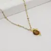 Colar de Aço Titânio Dourado para Mulheres, Não Desbota, Joia de Corrente de Clavícula de Luxo Leve de Nicho, de Alta Qualidade, Versátil, Moderno e Elegante