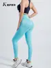 Leggings Esportivos de Yoga de Cintura Alta, Sem Costura, Cor Pêssego, para Realçar o Bumbum, Controle da Barriga, Secagem Rápida, Respiráveis, Levanta Bumbum, Ajustados ao Corpo, para Mulheres