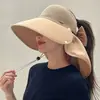 Chapéu-xale de topo aberto chapéu de sol verão ciclismo aba proteção solar facial ultravioleta proteção solar pescoço praia