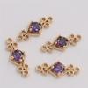 6 * 15mm Conexão de Zircão de Cobre Fundido Pingente DIY Acessórios de Jóias Hairpin Cocar Brincos Material