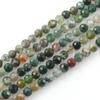 Gato de la suerte 2-4 mm cuentas pequeñas facetadas cuentas de turmalina cristal ágata tallado cuentas sueltas pequeñas accesorios para joyería DIY