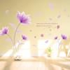 Estilo XL8190 flor morada romántica acogedora decoración de fondo de dormitorio pegatinas de pared pegatinas de papel tapiz