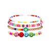 Pulseira Bohemia Mais Vendida na Amazon Conjunto de Pulseiras Cor Cerâmica Macia Sorriso Coração Pérola Pulseira Joias em Estoque