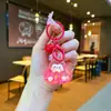Chaveiro Mini Bolinho de Arroz Tendência do Tiktok Areia Fluida de Óleo Acessório DIY Pingente de Chaveiro Ornamento da Moda