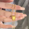 Pulsera de Trébol de Cuatro Hojas de Brocado de Plata S925 para Mujer, Mismo Estilo que Tiendas de Oro, Nuevo Estilo Chino, Acabado Cepillado, Anillo de Moda