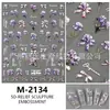 Nova Manicure Primavera Colorida Pequenas Flores Silvestres Adesivos de Alívio para Manicure Pintura a Óleo Romântica Adesivos de Unha Frescos Simples Fofos