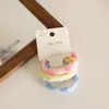3 Peças ~ Anel de Toalha Macio Jacquard Coração Novo Coreano Faixa de Cabelo Alta Elasticidade Não Machuca o Cabelo Elástico Corda de Cabelo Faixa de Cabeça