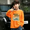 Camiseta Tendência Bonita Fashionável Manga Longa para Meninos Temporada Primavera Outono 2026 Estilo Coreano Infantil Bebê Desenho Algodão Puro Camada de Base Top T