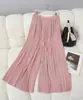 Calça Wide Leg Plissada Issey Miyake Verão 2026, Que Alonga a Silhueta, Fashion, Versátil, Elegante, Fluida, Cintura Alta, Flare, Leve