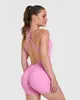 Macacão de Yoga ONER Lindo nas Costas Peça Única Roupa de Fitness Feminina Alta Elasticidade Secagem Rápida Respirável Modelagem Justa Levanta Bumbum Exercício