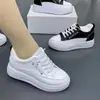 Populares zapatillas blancas de altura para mujer de comercio exterior transfronterizo, zapatos deportivos casuales versátiles, zapatos de suela gruesa para primavera y verano