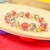 Pulseira de cristal de morango sintético de luxo leve para mulher, estilo Mori girl, joia de mão da moda, presentes, atacado, pulseira de contas de vidro de 10 mm