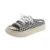 Zapatos Blancos sin Cordones 2026 Estilo Nuevo Súper Caliente Zapatos de Lona Populares con Suela Gruesa para Mujer Mocasines de Verano Cerrados