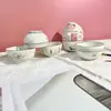 Tigela Doméstica de Cerâmica de 4,5 polegadas Tigela de Cerâmica de Shanxi Venda por Atacado Cor Sob Esmalte Tigela de Arroz Louça Loja de Dois Reais Barraca de Rua