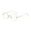 Gafas de Miopía Terminadas 0-400 Grados Estilo Coreano Gafas Sin Montura Aspecto Adelgazante Mismo Estilo que Jennie Gafas Sin Montura con Filtro de Luz Azul