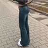 AliExpress Wish Pantalones Largos Acampanados Versátiles de Moda para Mujer Estilo Callejero Americano Jeans de Moda