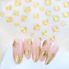 Populares Calcomanías para Uñas de Flor Estampada en Oro, Clásicas Lujosas Calcomanías Decorativas para Uñas de Flores Pequeñas Tridimensionales Doradas y Plateadas