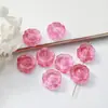 Plano de Acrílico Chapado Flor de Cerezo de 14 mm Fondo de Diamante Flor de Cinco Pétalos Estéreo Colorida Pasador DIY Accesorios para el Cabello Material Decorativo
