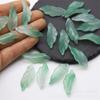 20 Piezas de Hojas y Pétalos de Algas Glaseadas de 12*34mm Pasador Antiguo para el Cabello DIY Roca Oscilante Pasador de Jade con Cuentas Atado de Flores Accesorios Florales