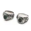 Anillo Retro Europeo y Americano Transfronterizo para Hombre con Piedra Preciosa Anillo Cuadrado de Rubí Dominante Hip-hop Fundido