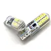 Luz pequeña LED automotriz transfronteriza T10 3014 24SMD luz de posición T10 W5W luz de silicona de cristal bombilla de placa de matrícula