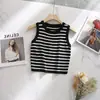 Roupa de Verão Feminina Camisole Tricotado de Seda Gelada Roupa Íntima Top Cropped Curto Chique Doce e Picante Camiseta Sem Mangas Camada Base