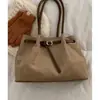 Bolso de Mano Retro de Nicho de Gran Capacidad para Mujer, Bolso de Viaje, Nuevo Bolso Tote de Gamuza 2025, Bolso de Hombro Simple