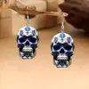 Pendientes de Calavera de Acrílico Hip-Hop de Terror de Halloween Transfronterizos 2D Moda Creativa Pendientes Góticos de Moda