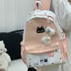 Mochila fofa estilo coreano para meninas, adequada para estudantes do ensino fundamental II e médio, mochila de náilon transfronteiriça de grande capacidade