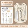 Juego de Cuchillos Suplemento para Alimentos de Bebé Almacenamiento de Cocina Juego Completo de Cuchillo para Fruta Tabla Juego de Tres Piezas Cuchillo de Cocina Doméstico y Tabla de Cortar Dos en Uno