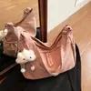 Bolso Transversal Cross-border Ins para Mujer 2024 Nuevo Bolso Tote de Moda Estudiantes Universitarios Clase Gran Capacidad Bolso de Hombro