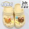 Zapatos transfronterizos flor curtido accesorios de gato KT hebilla de zapato agujero negro accesorios de zapatos de felpa otoño e invierno hebilla de zapato linda diy