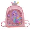 Nova Mochila Escolar Infantil para Jardim de Infância Desenho Animado Fofa Bolsa de Princesa Meninas Grande Capacidade Pu Mochila Atacado Transfronteiriço