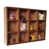 Zakka Recomienda una Caja de Almacenamiento de Madera para Organizar Comestibles en el Escritorio, un Pequeño Vitrina de Doce Compartimentos Estilo Vintage 0530