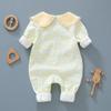Ropa de una pieza de doble capa para bebé recién nacido, mono de manga larga de primavera y otoño, mono de princesa occidental para niña