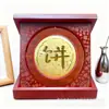 Pastel Shuibei Fortuna Dorada con Adornos de Lingote de Oro, Empaque de Caja de Madera, Regalos de Negocio para Inauguraciones, Mudanzas, Festivales