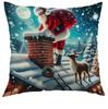 Funda de Almohada Navideña de Amazon Transfronteriza para el Hogar de Dibujos Animados Funda de Cojín para Sofá Estampada para Sala de Estar Funda de Almohada Decorativa