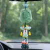 Colgante de perfume de coche de fábrica Xiangyun, calabaza de loto de jade verde, colgante creativo para decoración de coche, accesorios para coche al por mayor