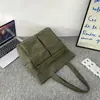 Bolsa de lona vintage Bolsa de ombro portátil de grande capacidade Bolsa de viagem casual masculina e feminina Bolsa tote coreana Ins