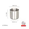 Copo Medidor Graduado de Aço Inoxidável 304 250ml Copo de Boca Pote com Tampa Béquer de Laboratório para Cozimento com Alça 3 Litros 5 Litros