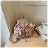 Mochila minimalista ins estilo coreano para mujer 2026 nuevo patrón de diamantes nicho moda estudiante mochila escolar bolso de mano elegante